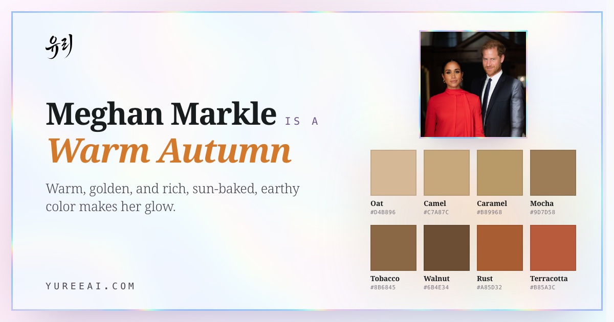 Meghan Markle is a Warm Autumn, with her best colors