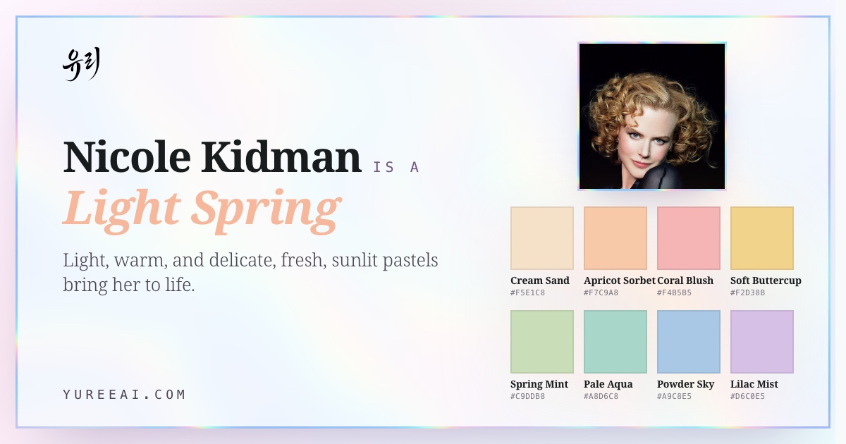 Nicole Kidman is a Light Spring, with her best colors