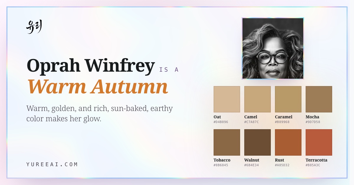 Oprah Winfrey is a Warm Autumn, with her best colors