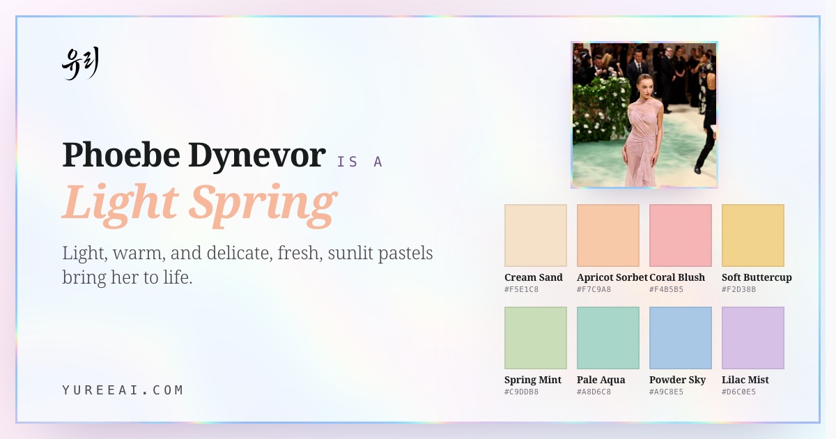 Phoebe Dynevor is a Light Spring, with her best colors
