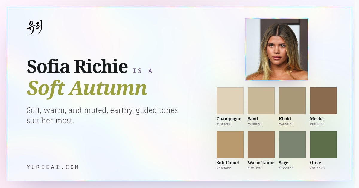 Sofia Richie is a Soft Autumn, with her best colors
