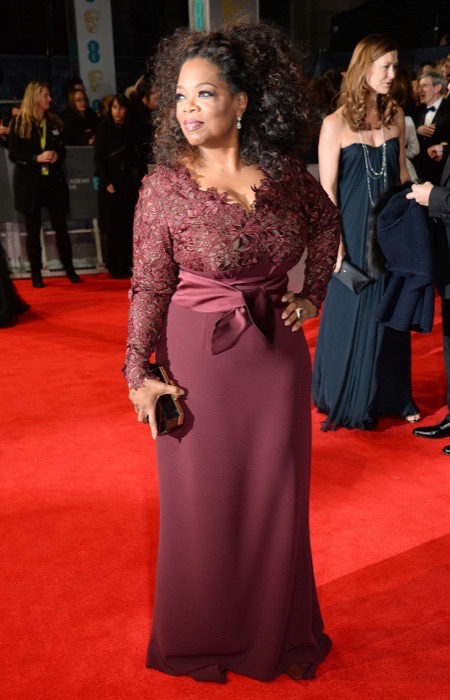 Oprah Winfrey wearing Rust