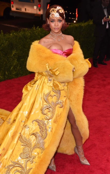 Rihanna wearing Wine