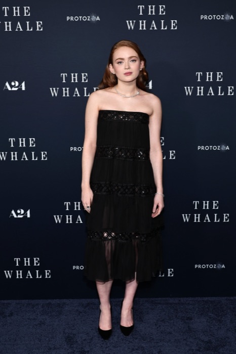 Sadie Sink in Pure Black