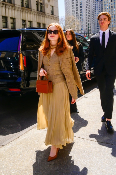 Sadie Sink wearing Golden Amber