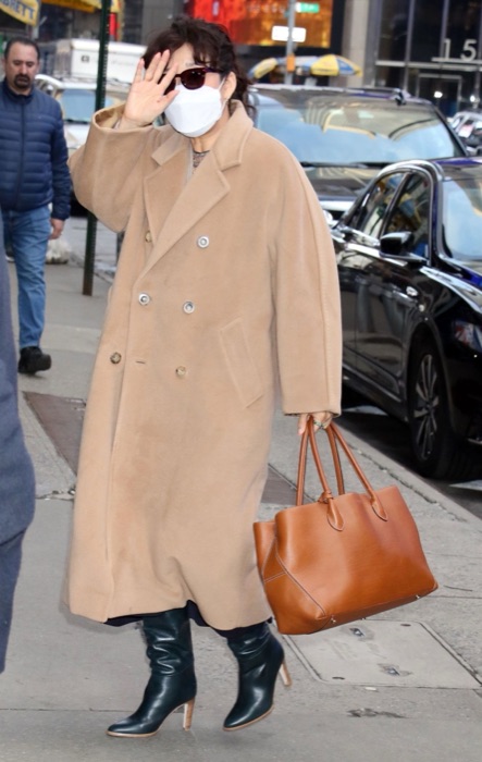 Sandra Oh in Tan