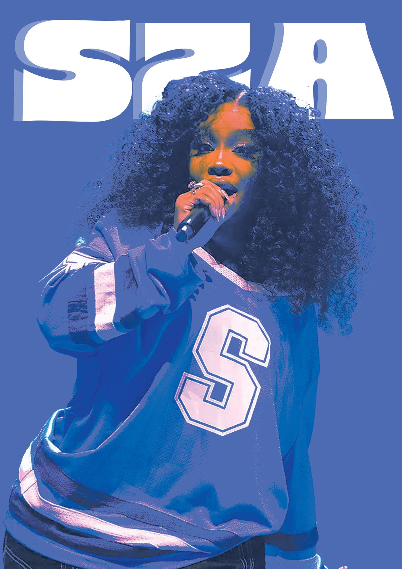 SZA in Baby Blue