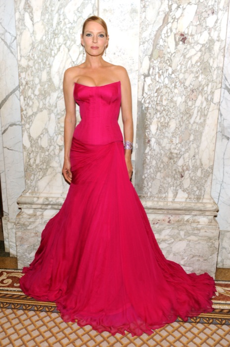 Uma Thurman wearing Rose Pink