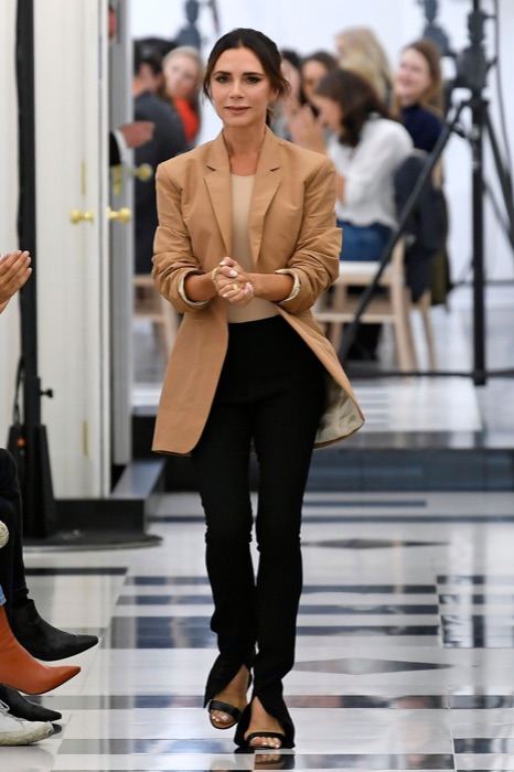 Victoria Beckham wearing Soft Camel