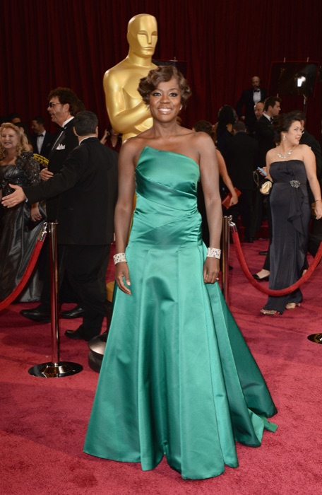 Viola Davis wearing Forest Green